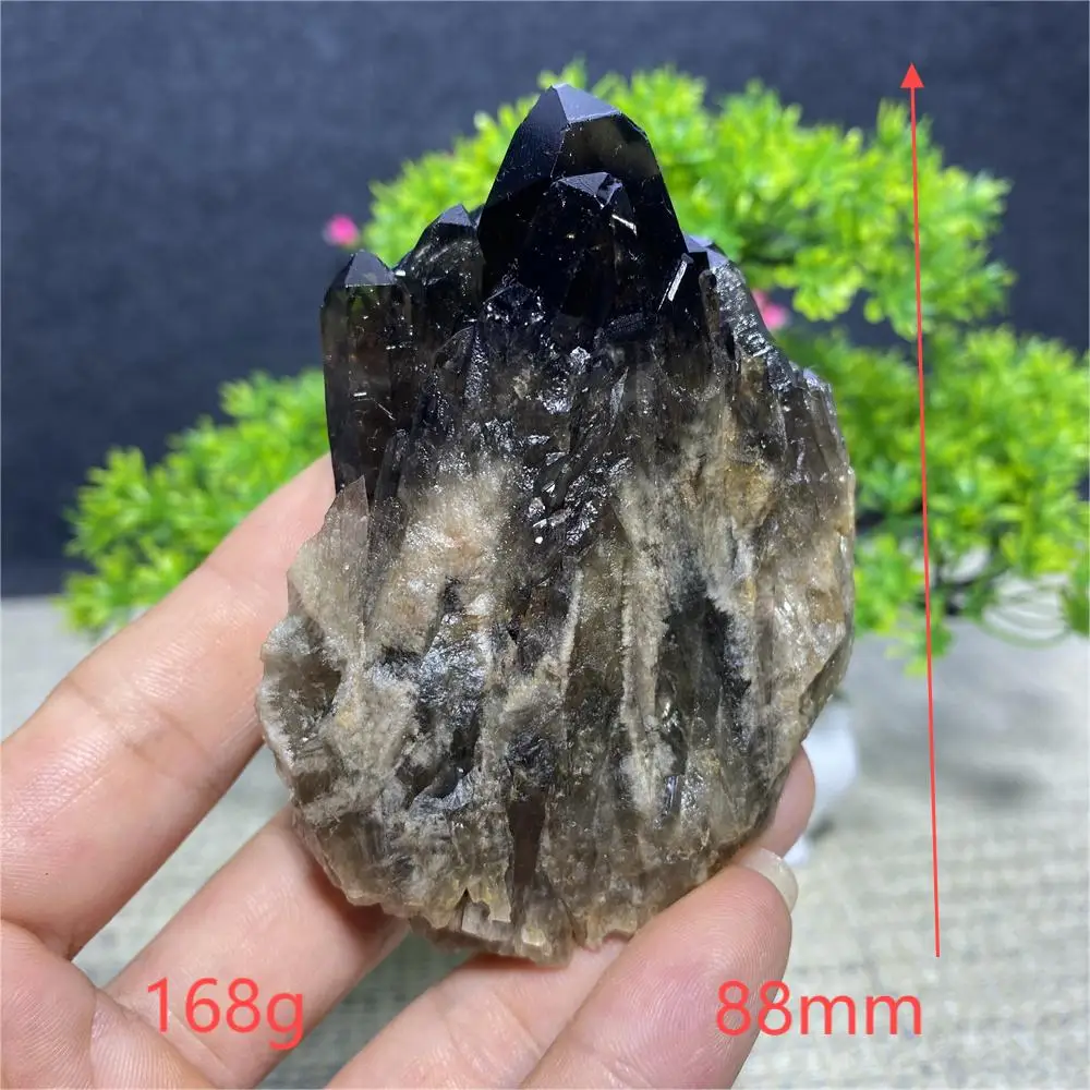 

Черный кристалльный камень-свеча ананас