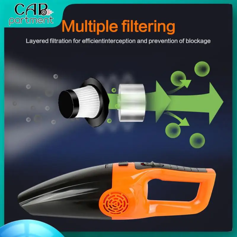 

Автомобильный пылесос 12 в проводной мощный 120 Вт Мощный паровой пылесос для сухой и влажной уборки бытовой автомобильный пылесос двойного н...