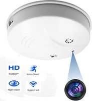 hd1080p mini wifi smoke detector video recorder wireless video surveillance home protection security motion remote monitoring