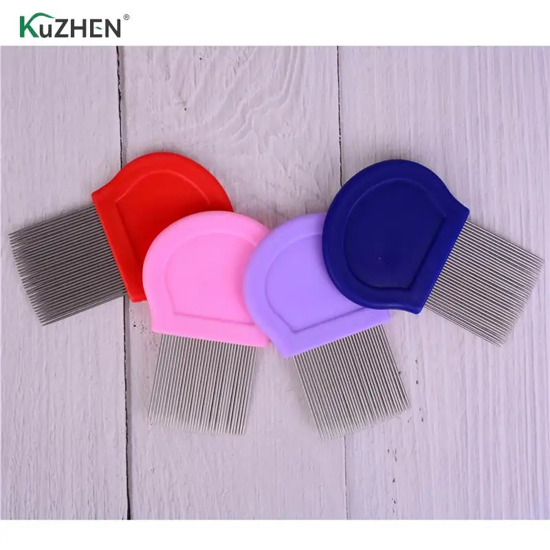 

Горячее 1 шт. волосы из нержавеющей стали, вошь, расческа, щетки, Терминатор, мелкое яйцо, пыль, без удаления, случайный цвет