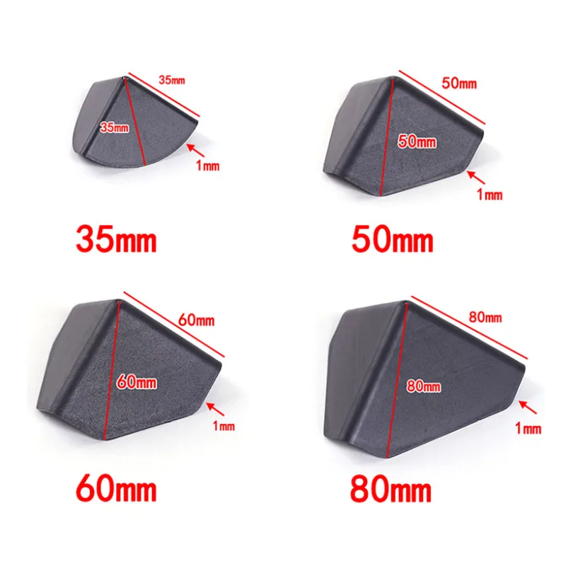 

4-12Pcs Black Plastic Triangle Feet Pad Corner Protector For Carton Box