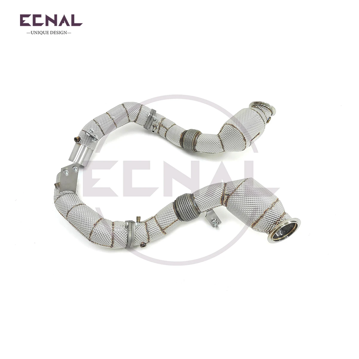 Фото Выхлоп Ecnal для Bmw G30 G31 m550i 4.4T 2017-2023 гг., изолированная автомобильная выхлопная труба премиум-класса с высоким расходом SS304 №3