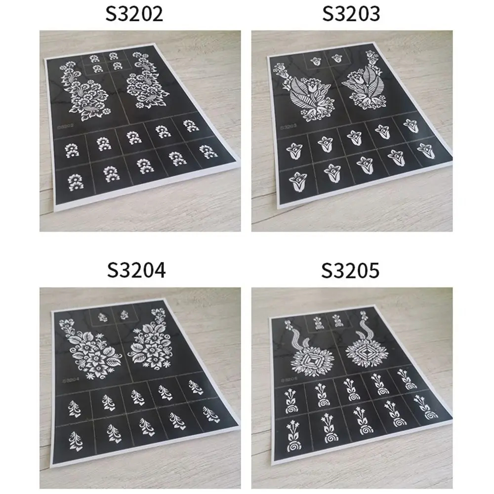 Arm Hand инструменты для свадьбы DIY индийский цветок трафарет татуировки хной