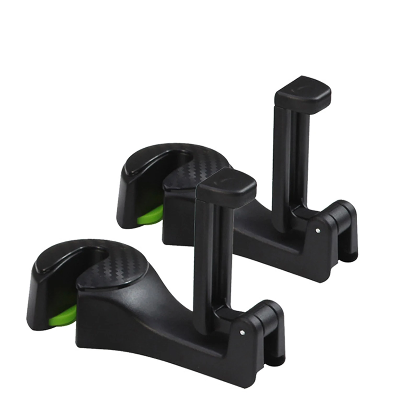 

2PCS Silicone ABS Car Back Seat Headrest Organizer Storage Hook Holder Metal Hanger For Groceries Garbage Bag Pouch Handbag