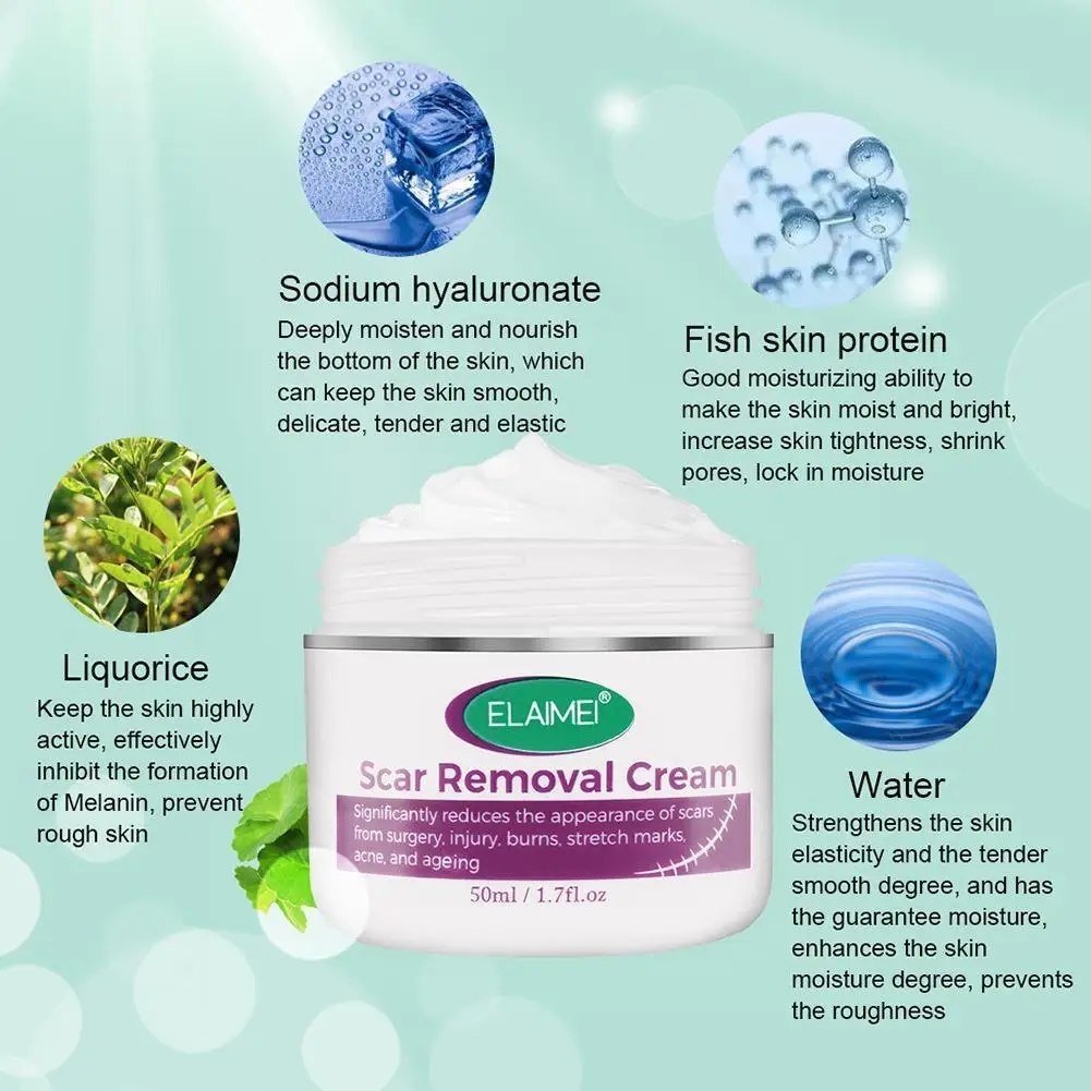 50 мл крем для удаления шрамов прыщи растяжки регенерация лица гель от угрей уход