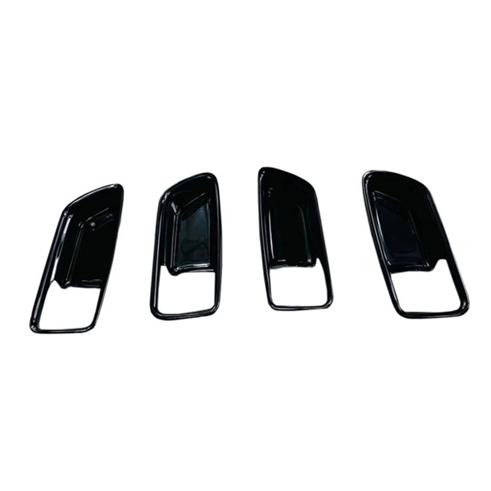 

4 шт. глянцевые черные молдинги для интерьера Дверная ручка Чаша панель декоративная крышка отделка для Toyota Corolla Cross 2021 2022 RHD