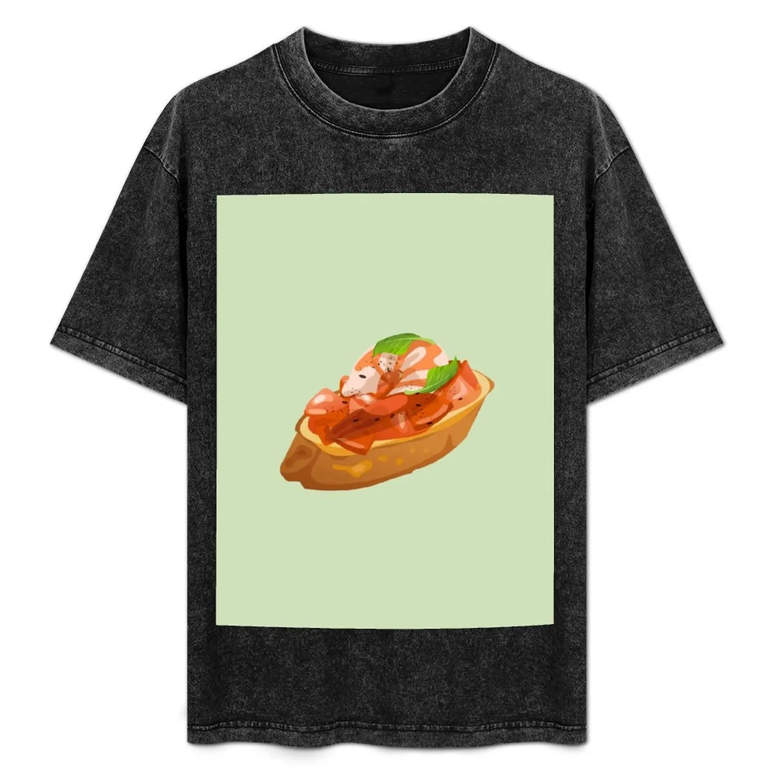 Фото Футболка Spicy Prawn Bruschetta, базовая однотонная футболка для весны и лета №1