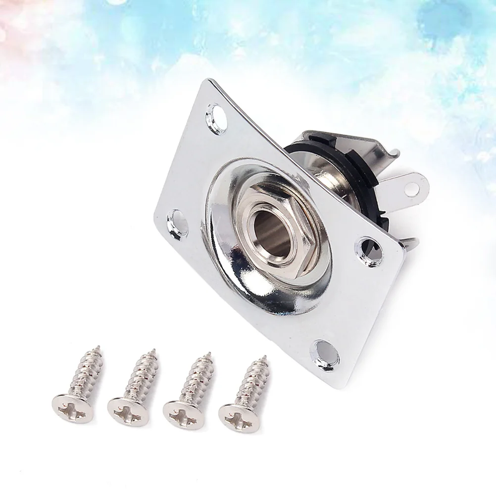 

Guitar Jack Plate Electric Plug Output Input Bassacoustic Screw Endpin Guitars Parts Wireless Amp Socket Strat