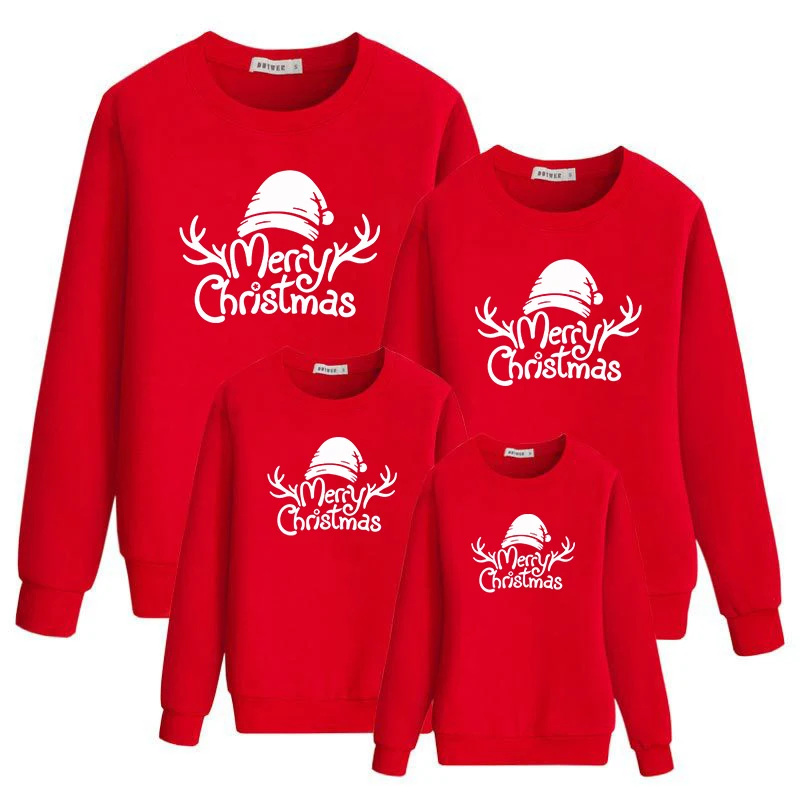 

Christmas Pajamas Family Christmas Print Cotton Sweater Mother Kids Family Look Christmas Sweaters Family Parent Child Knitted