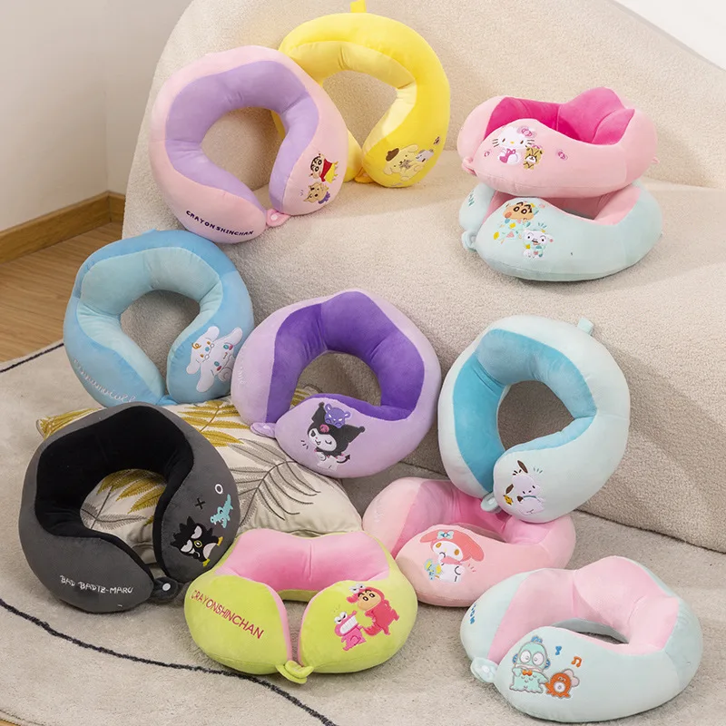 Sanrio Kuromi Hello Kitty U-образный подголовник подушка для поддержки шеи мягкая дорожная