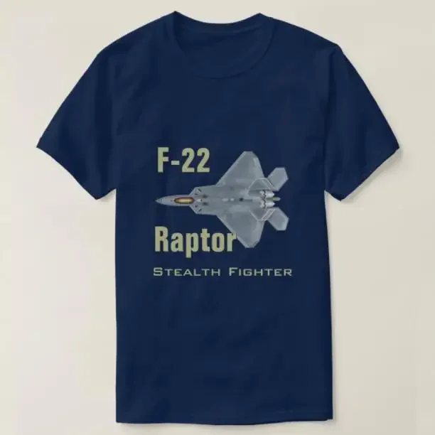 DR.GESTEE Мужская футболка F-22 Raptor из хлопка