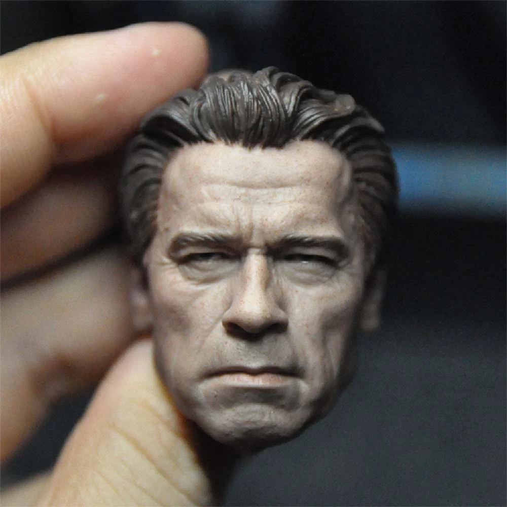 

1/6 Arnold T800 Schwarzenegger Head Sculpt Carving Model Old Version Fit 12 inch Male Soldier Action Figure Body