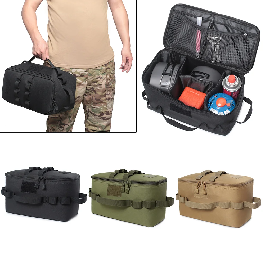 

Outdoor Camping Bag Storage Picnic Basket Lamps Gas Stove Gas Canister Pot Hand Carrying Bag Storage Sack Picnic Bag