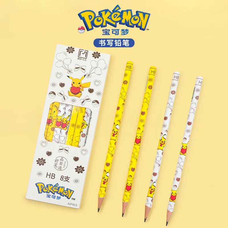 

Pokemon 2B Pencil HB Pencil Children Cartoon Anime Student Stationery School Supplies Pencils for School Pikachu Figure Toys