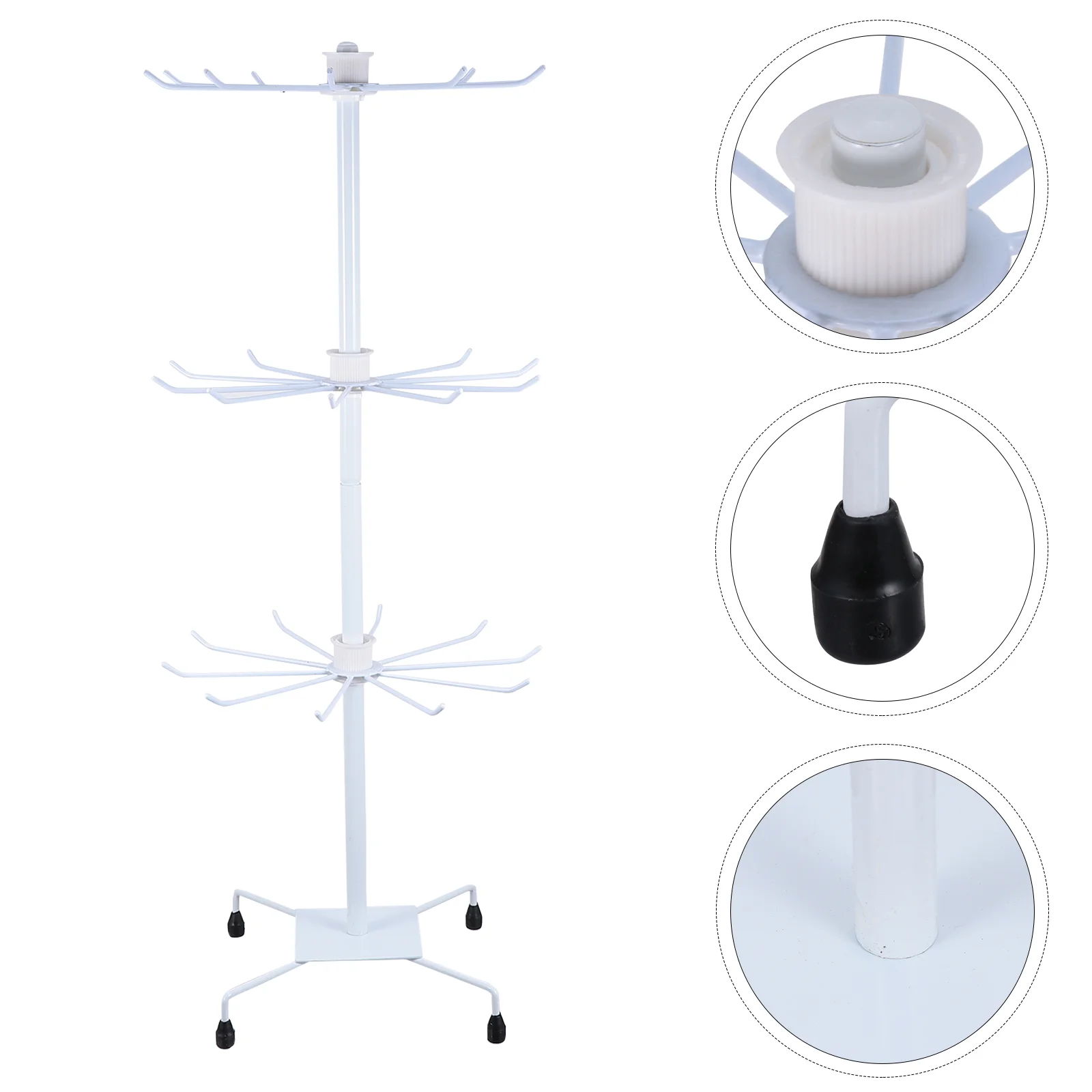 

Floor Hat Rack Rotating Display Rack Standing Hat Rack Display for Baseball Caps