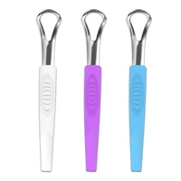 sales silicone tongue scraper brush cleaning food grade single oral care to keep fresh breath 3color pack no