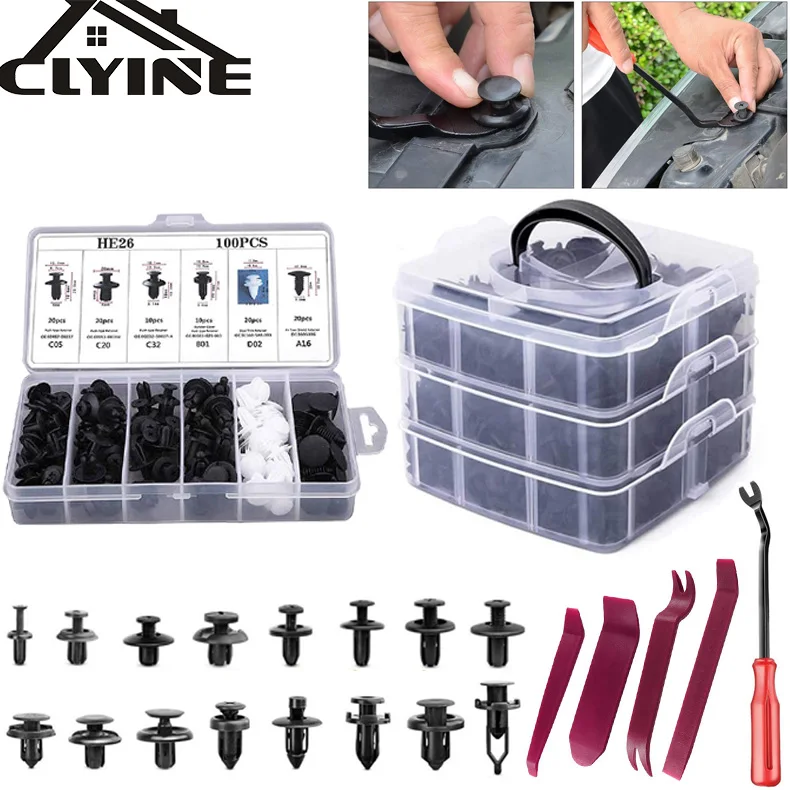 

Автомобильные пластиковые фиксаторы-клипсы, автомобильные фиксаторы для крыльев, нажимные заклепки, фиксаторы для отделки двери, автомобильные аксессуары для автомобилей