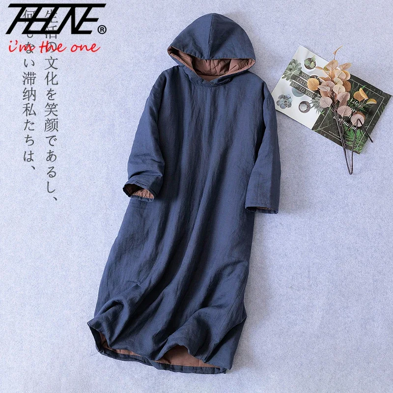 THHONE зимние пальто парки для женщин 2024 с длинным капюшоном теплые мягкими