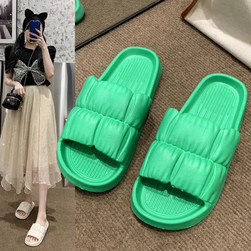 

Красивые женские туфли, милые тапочки для женщин, базовые повседневные Мягкие Шлепанцы на платформе и низком каблуке, женская обувь