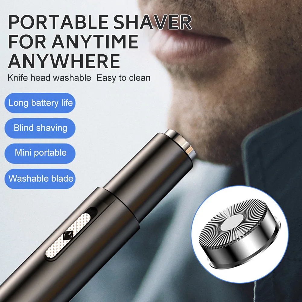 

USB Rechargeable Nose Hair Trimmer Men Electric Shaving Nose Ear Hair Trimmer Safe Face Care Shaving Hair Removal Razor Beard