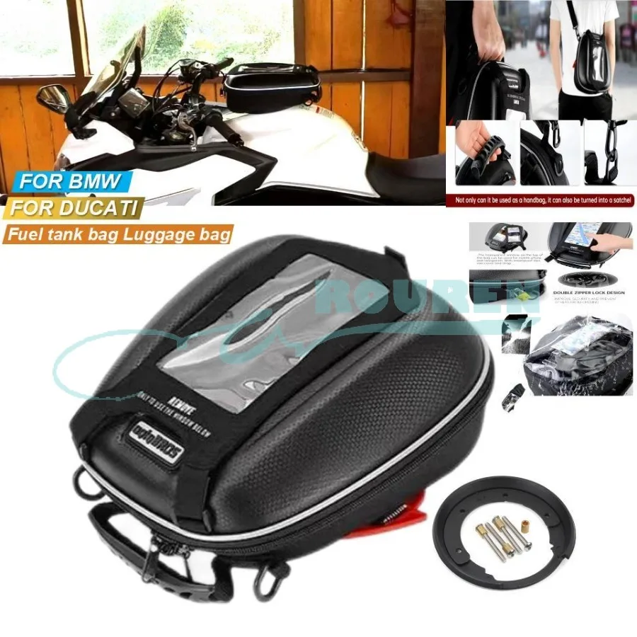 

Motorcycle Front Fuel Tank Bag Luggage Tanklock For BMW R1200GS R 1250 GS R1250RS/GS/RT F900XR DUCATI Multistrada 1200 1260 S V4