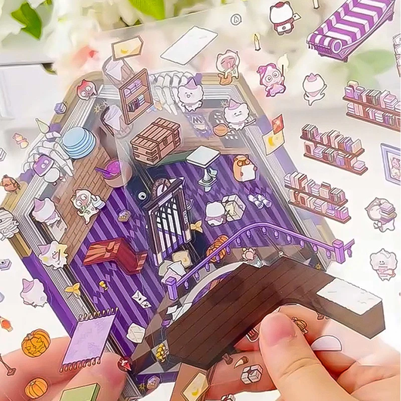 Mr. Paper креативные головоломки 3D пейзажные тематические наклейки для хранения