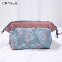 steel frame flamingo cosmetic bags for women 2022 new makeup bag pouch toiletry bag waterproof make up purses travel organizer
