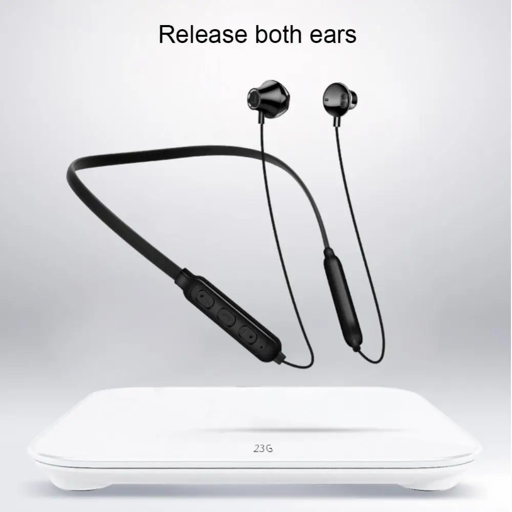 For IPhone Samsung Xiaomi Music Headphones Stereo With Microphone Wireless Bluetooth Earphones Neckband Tws Headset Hifi Sound images - 6