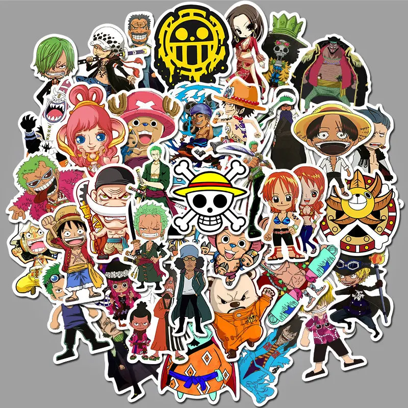 

50pc Anime Stickers One Piece Demon Slayer Hunter X Graffiti DIY Luggage Laptop Skateboard Phone Decal Sticker Toys Gift For Kid