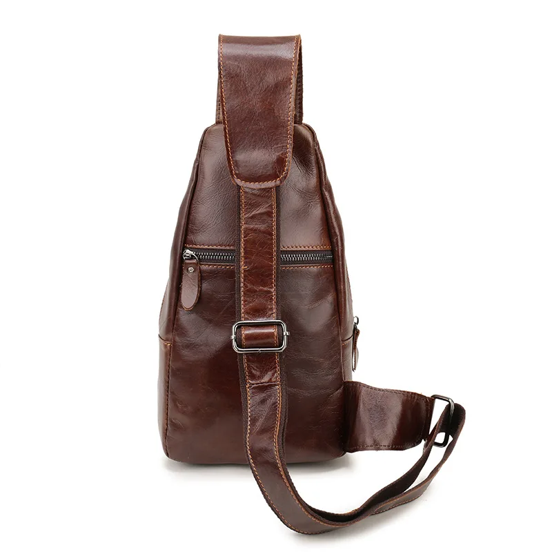 Men Messenger Bag Leather Casual Crossbody Bag Fashion Men's Chest Bag Handbag Male Shoulder Bag