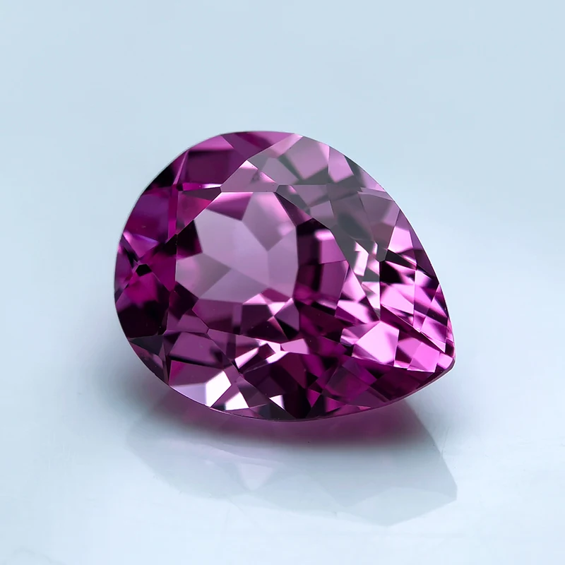 Выращенный в лаборатории сапфир розового цвета грушевидные VVS1 драгоценные камни