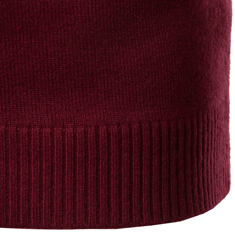 Men High Neck Cashmere Knitwear Autumn Winter Thick Warm Turtleneck Sweater Male Slim Pullover Casual Solid Long Sleeves Tops