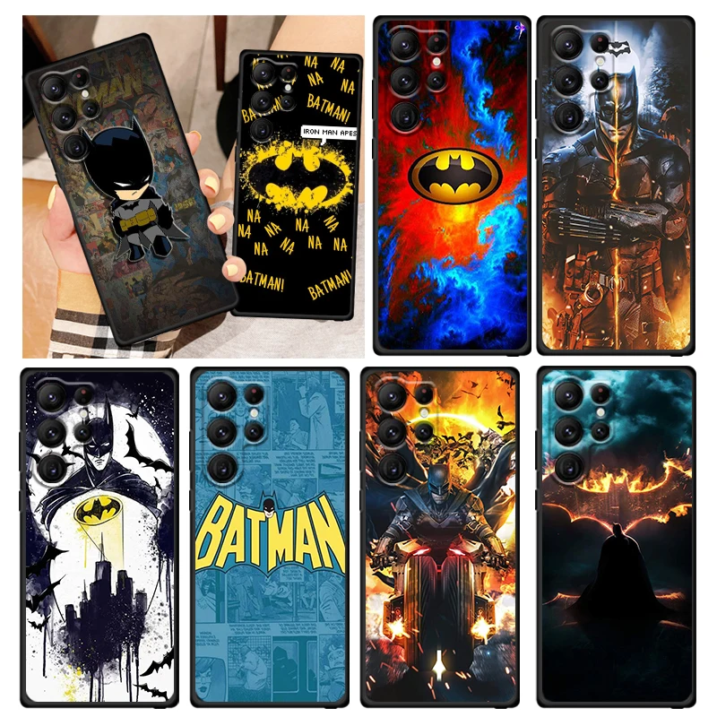 

Justice League Batman Heroes Phone Case For Samsung Galaxy S23 S22 S21 S20 FE S10 S10E S9 Plus Ultra Pro Lite 5G Black FUnda