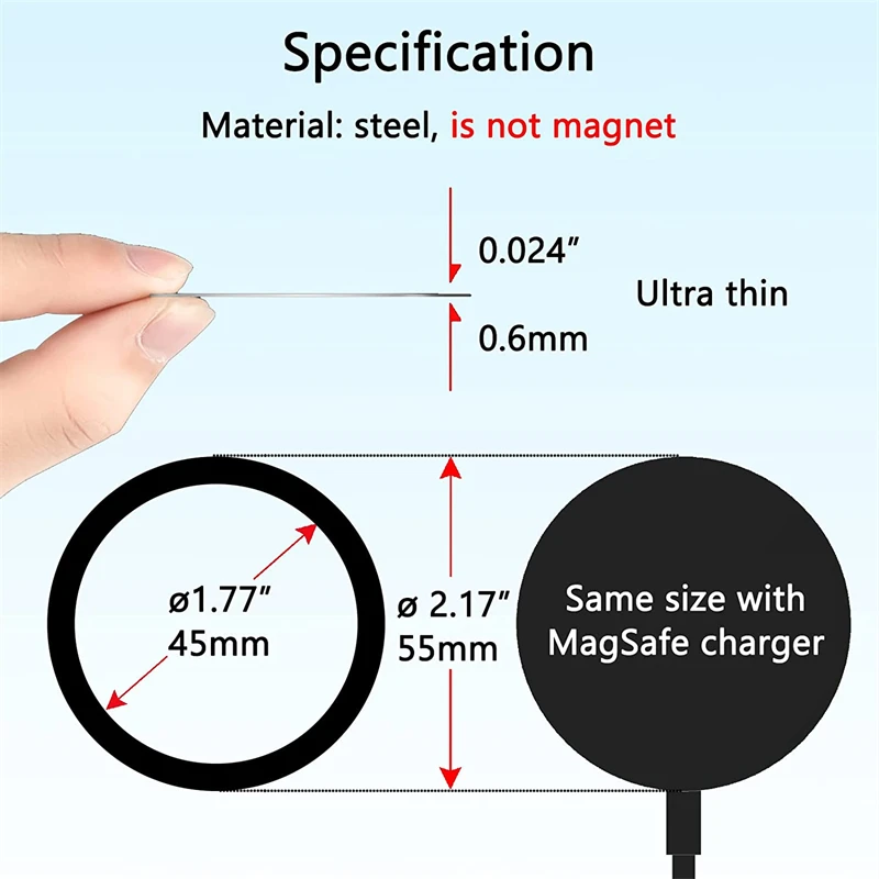 4 шт. металлические магнитные кольца-держатели для Magsafe IPhone 13 12 Pro Max Mini Mac |
