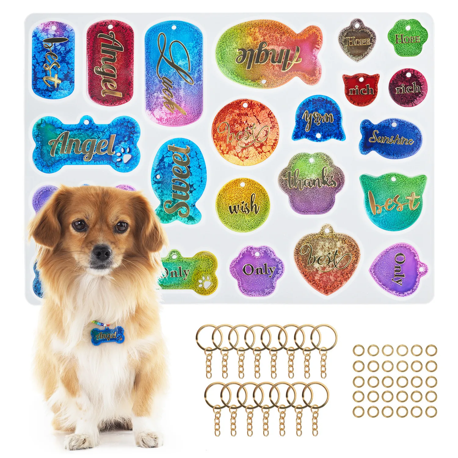 

1 Set Pet Brand Silicone Mold DIY Crystal Epoxy Resin Mold
