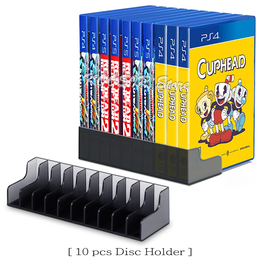 PS5 PS4 Game Card Disc Box Universal Stand 10 Piece Game CD Disks Case Holder Storage Bracket For Playstation 5 Play Station 4