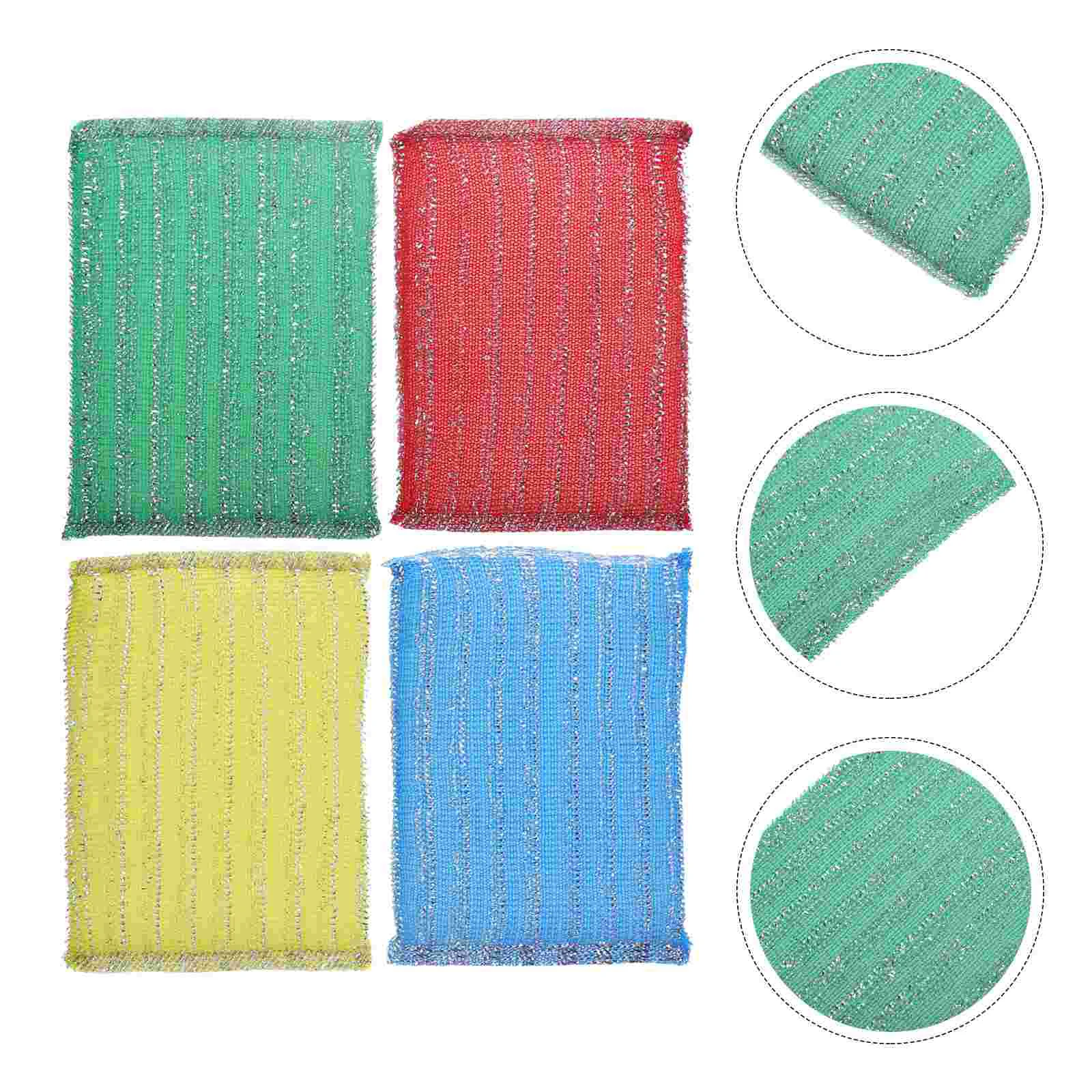 

20 Pcs Kitchen Cleaning Cloth Sponges Bathroom Household Work Multi-function Dish Wok Scouring Pad Reusable Scrub Frosted