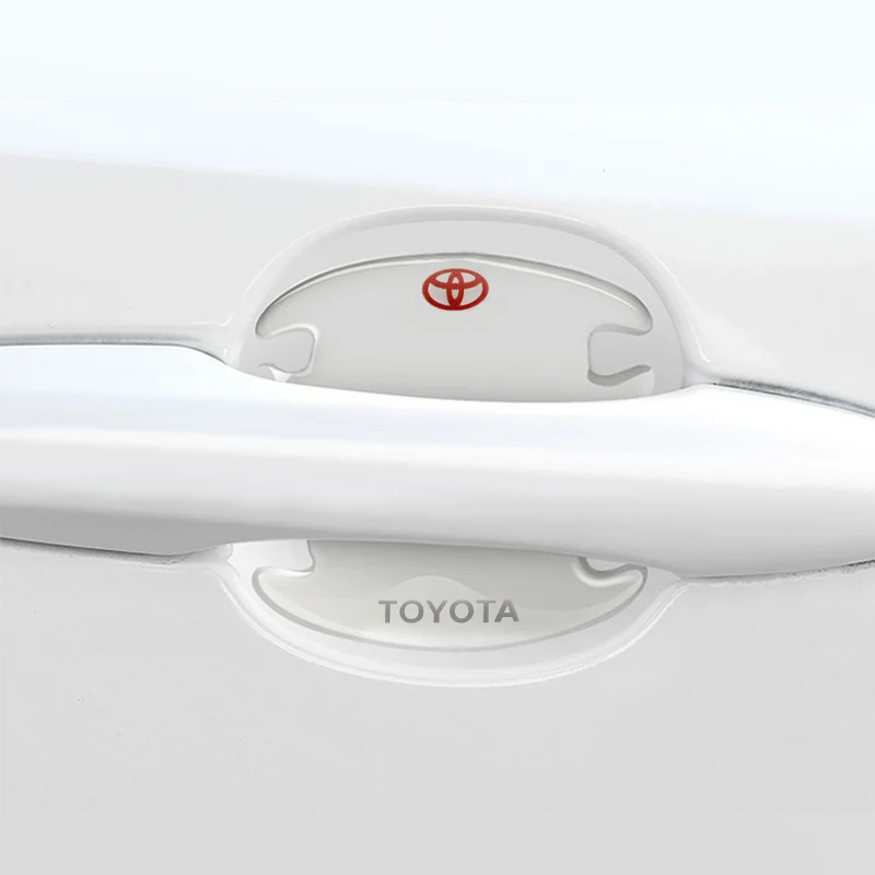 

Car Emblem Door Bowl Clear Protective Sticker Accessories For Toyota Yaris Hilux Corolla Prius Avensis Emblem Chr Rav4 Auris