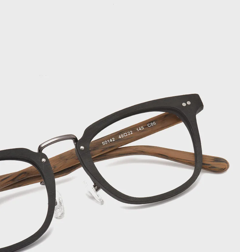 

Japan Style Square Classic Rivet Retro Eyewear Wood Grain Acetate Unique Reading Prescription Glasses For Men Eyeglass Frames