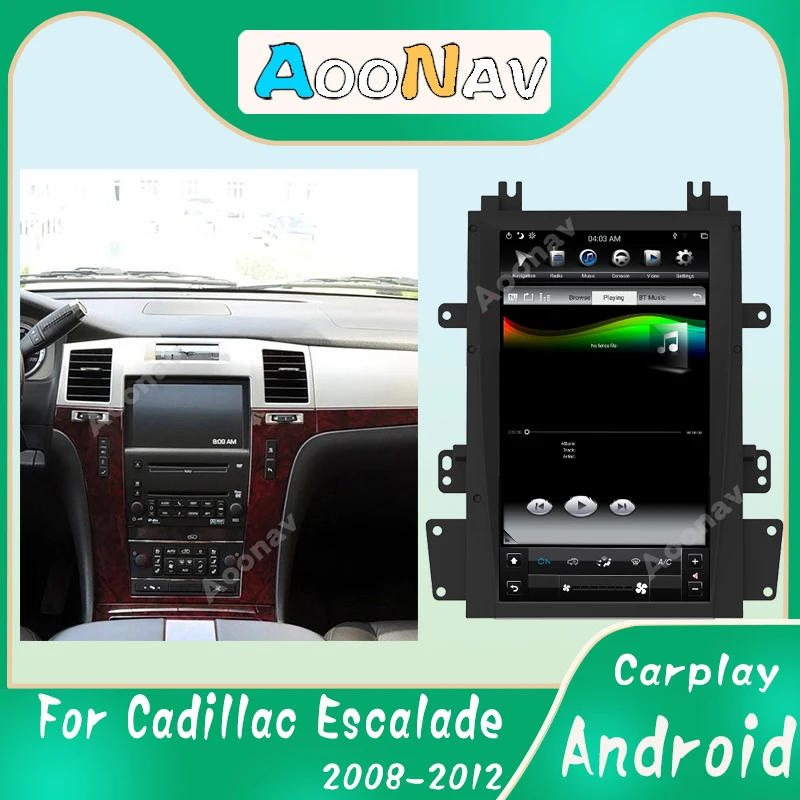 

Автомобильная магнитола A9 PX6 Tesla с вертикальным экраном и GPS для Cadillac Escalade 2008 2009 2010-2012, Автомобильный видео стерео Мультимедийный Плеер