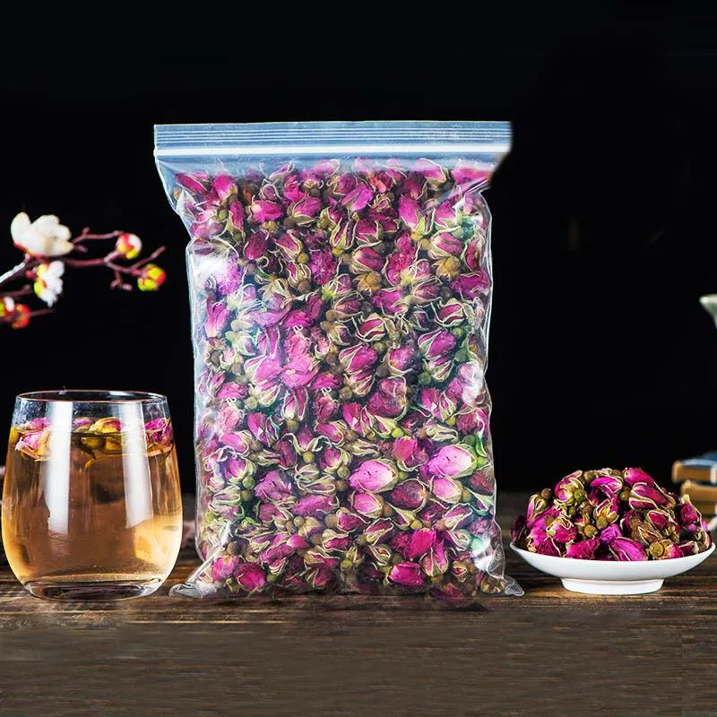 

2022 Dried Rose Buds Red Real Flower Rose Buds for Tea Bath Foot Bath Wedding Confetti Crafts Accessories No Teapot