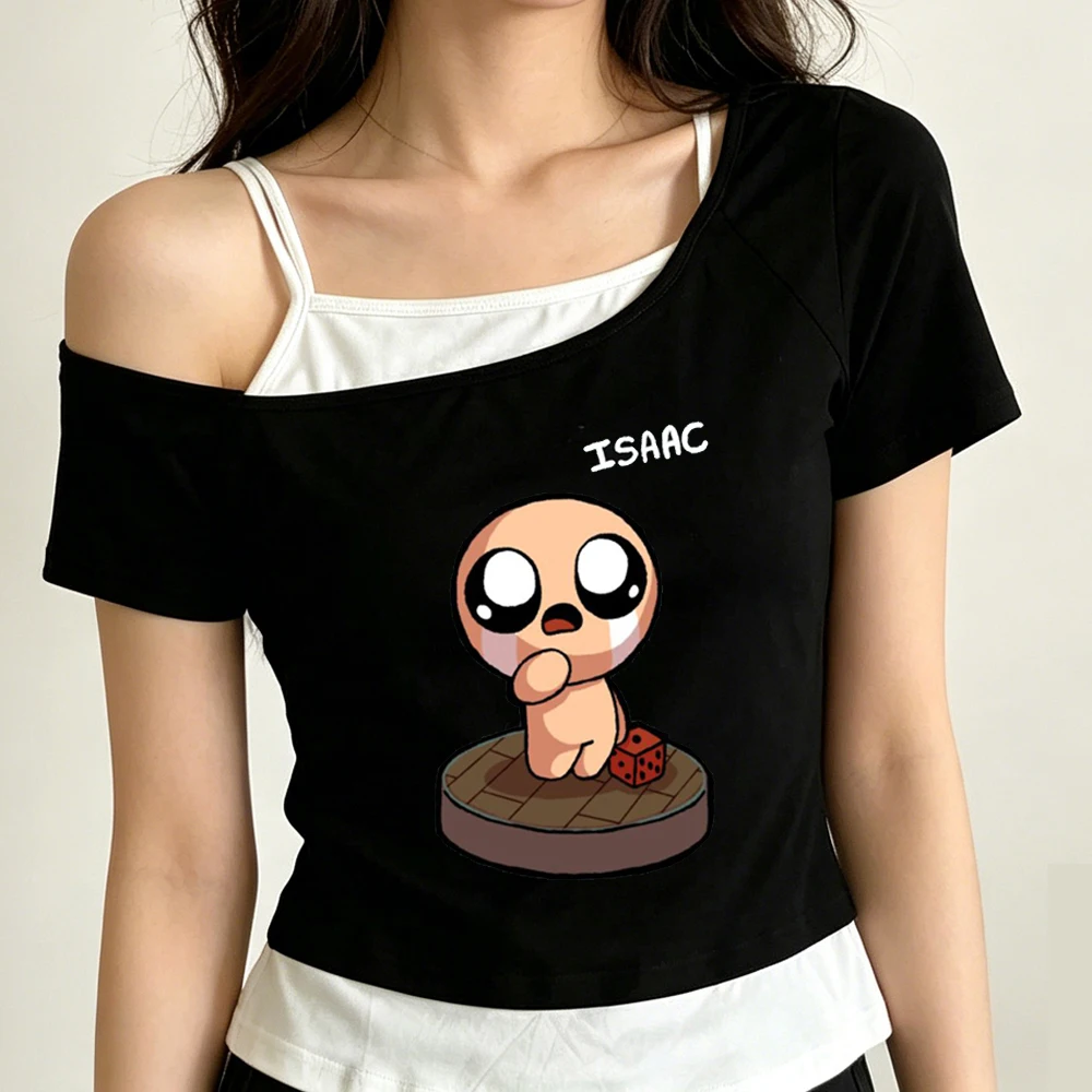 Фото The Binding of Isaac укороченный топ женский аниме готика распродажа дешевая летняя футболка вечеринка готика гранж гяру эмо №3