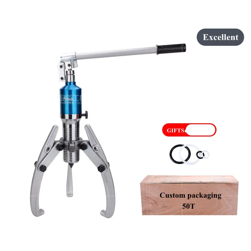 

50Ton Hydraulic Gear Puller Set Wheel Bearing Puller Kit 3 Jaws Pulling Separator for Wheels Hubs Rotors Car Axles Pulleys Brake