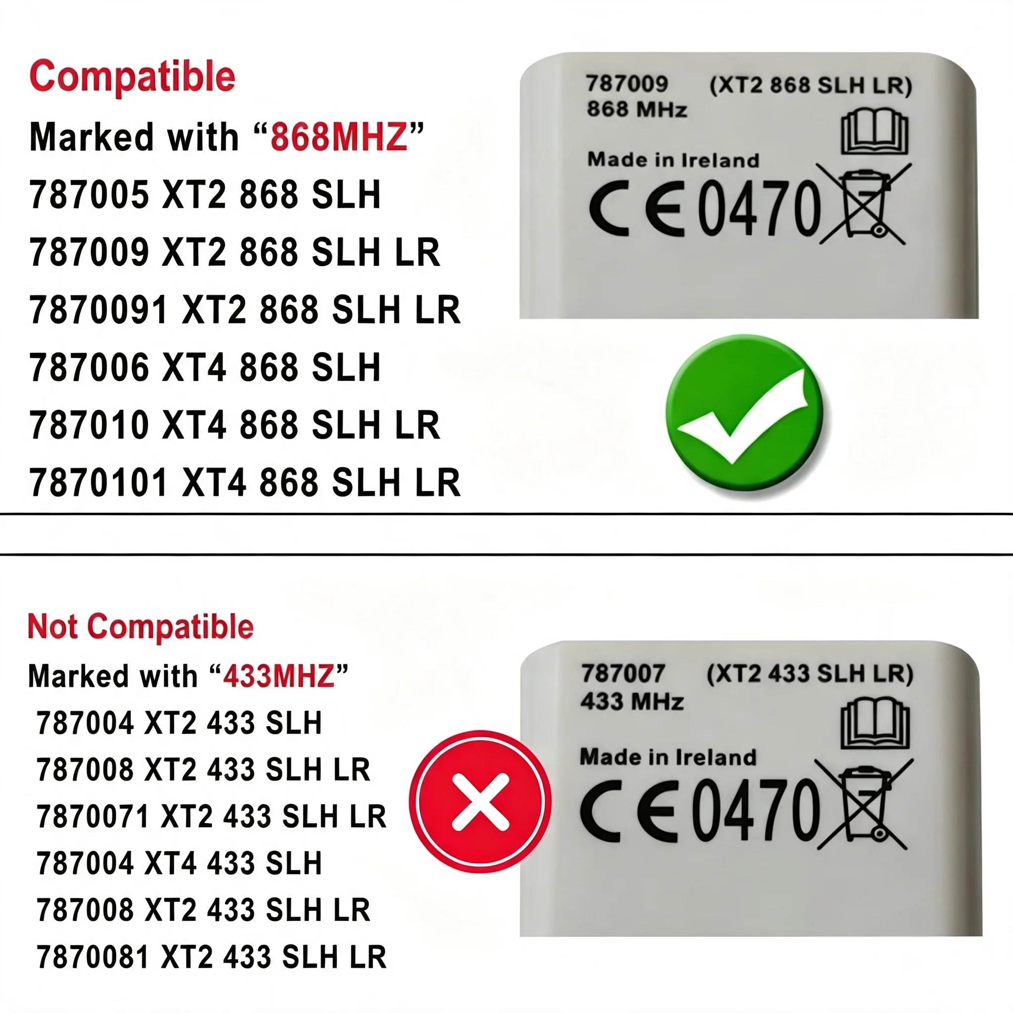 Фото Совместим с XT4 XT2 868 SLH LR, пульт дистанционного управления для гаражных ворот/ворот, 868 МГц, с плавающим кодом, передатчик команд для электрических ворот, 1/5/10 шт. №2