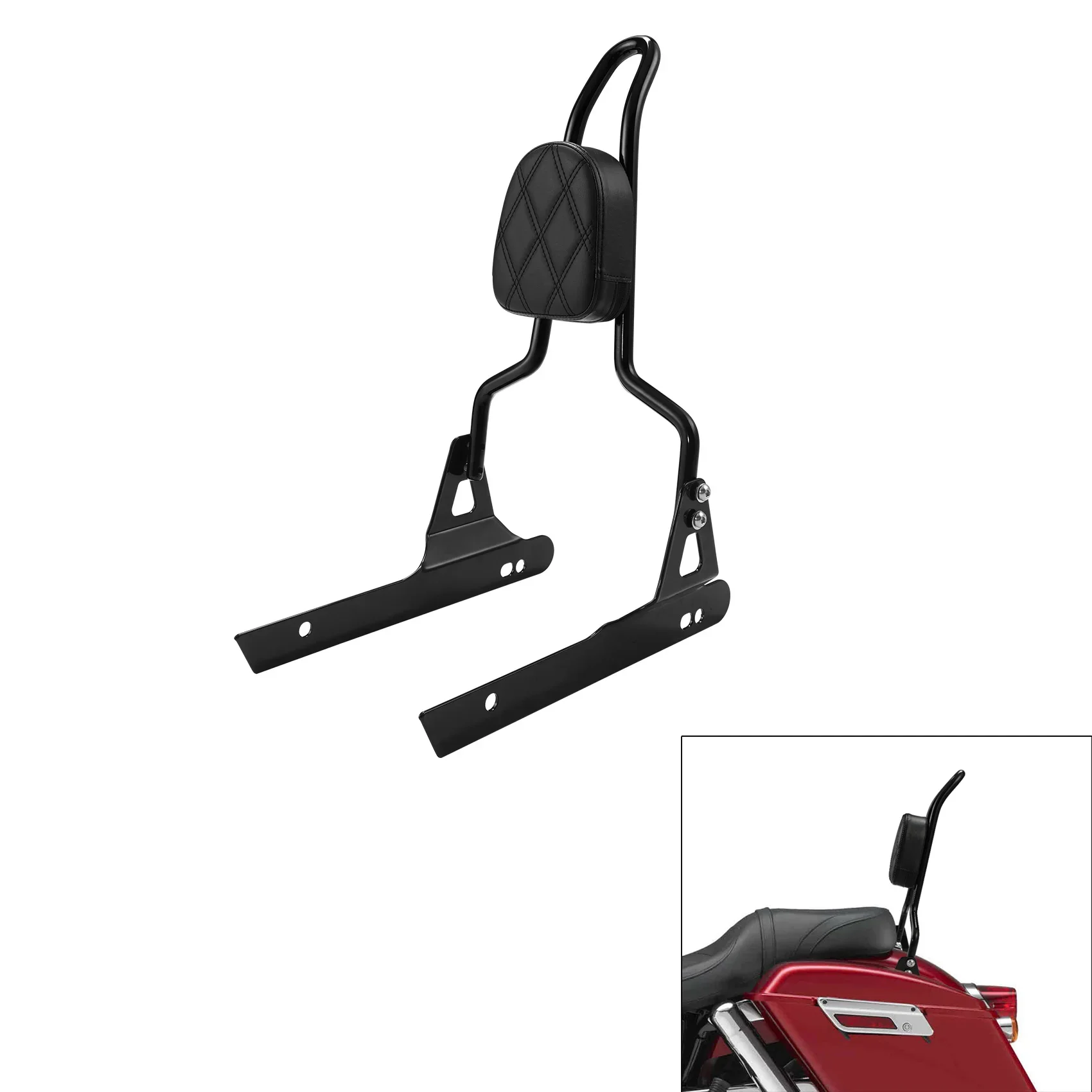 Съемная спинка для мотоцикла вертикальная перекладина Harley Dyna Super Glide Fat Bob Street Wide Low