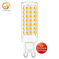 110v g9 dimmable bulb led flicker free 5w ac100v 130v super bright pendant light bedroom replacement 50w halogen 88 beads 2835sm