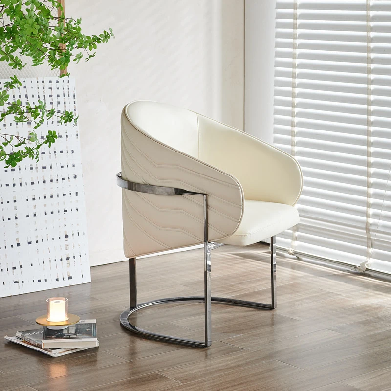 

Curved Sofa Minimalista Living Room Cute Luxury White Cafe Bar Wedding Reception Vanity Chairs Office Sencillo Metal Furniture
