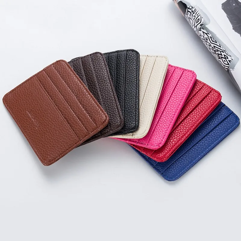 

New Arrival Vintage Men PU Leather Credit Card Holder Small Male Wallet Slim Money Bag Multi Slot ID Card Case Mini Coin Purse