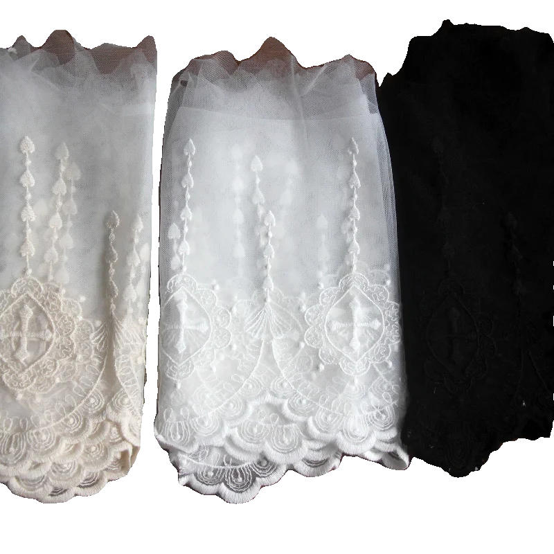 Хлопковая вышивка кружевная сетка кружево в готическом стиле юбка с крестом