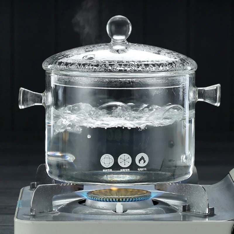 Кастрюля из боросиликатного стекла для приготовления пищи